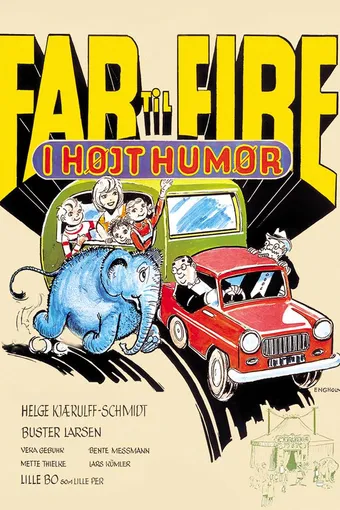 Far til fire i højt humør